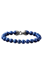 Spiritual Beads Bracelet, Sterling Silver & Lapis Lazuli